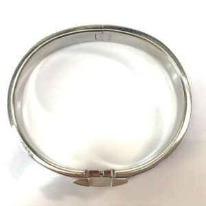 HERMES Bangle metal Blue / Silver Click crack PM Women Used | AlmaBagz