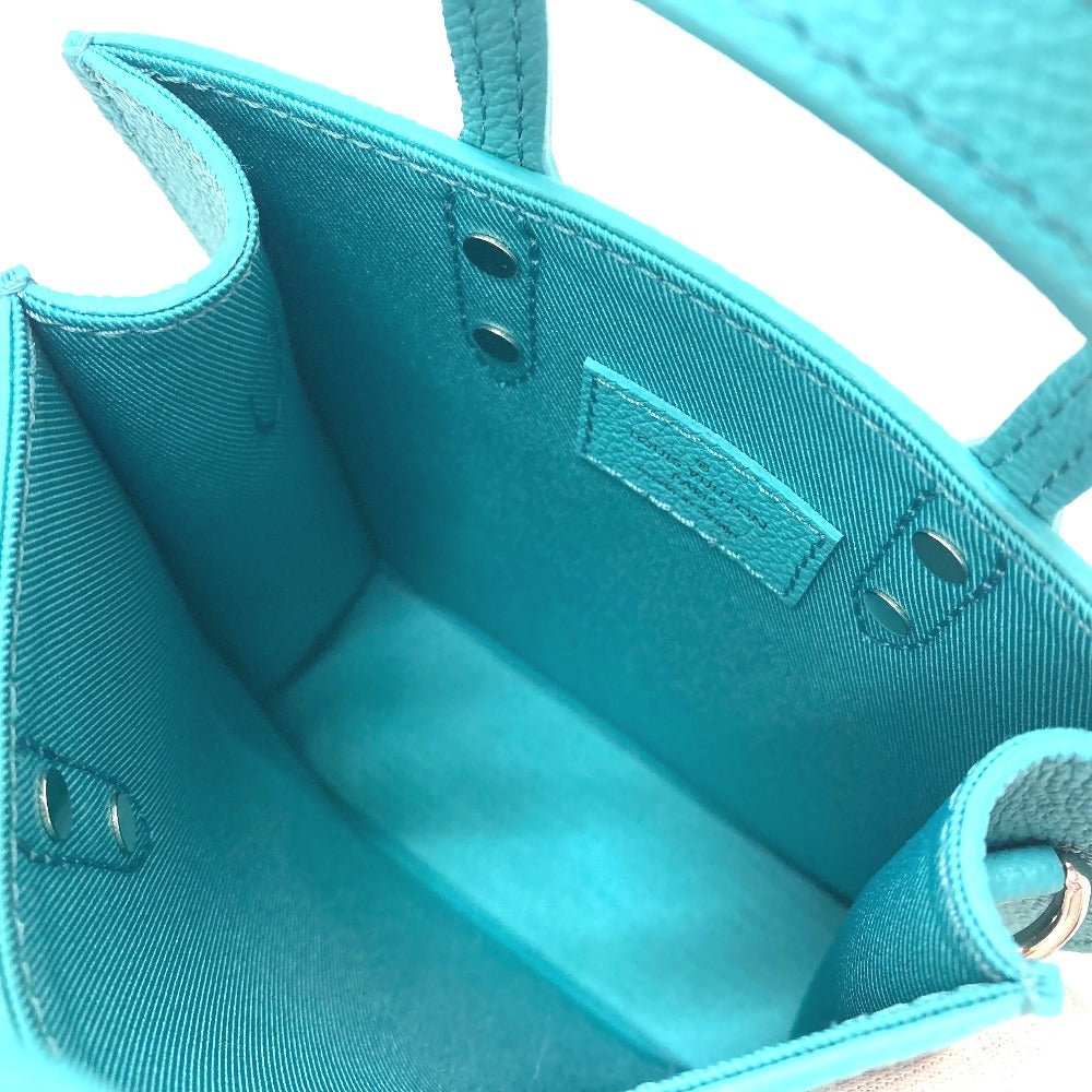 LOUIS VUITTON Shoulder Bag N60495 leather Blue type damier checkerboard Sac PlatXS Women Used | AlmaBagz - Image 9