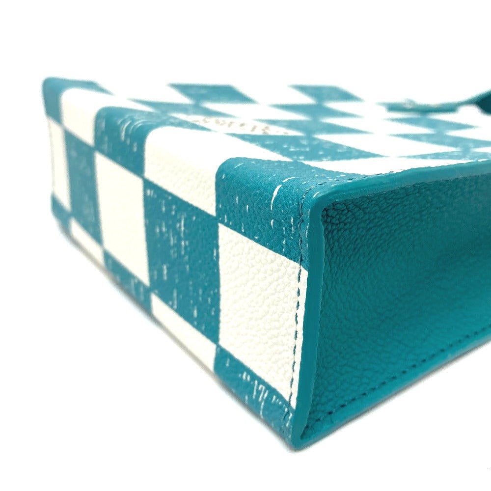 LOUIS VUITTON Shoulder Bag N60495 leather Blue type damier checkerboard Sac PlatXS Women Used | AlmaBagz - Image 3