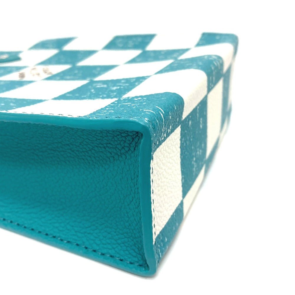 LOUIS VUITTON Shoulder Bag N60495 leather Blue type damier checkerboard Sac PlatXS Women Used | AlmaBagz - Image 5