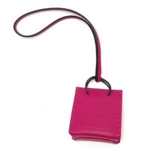 HERMES charm Anyo Miro pink Shopper sack orange | AlmaBagz