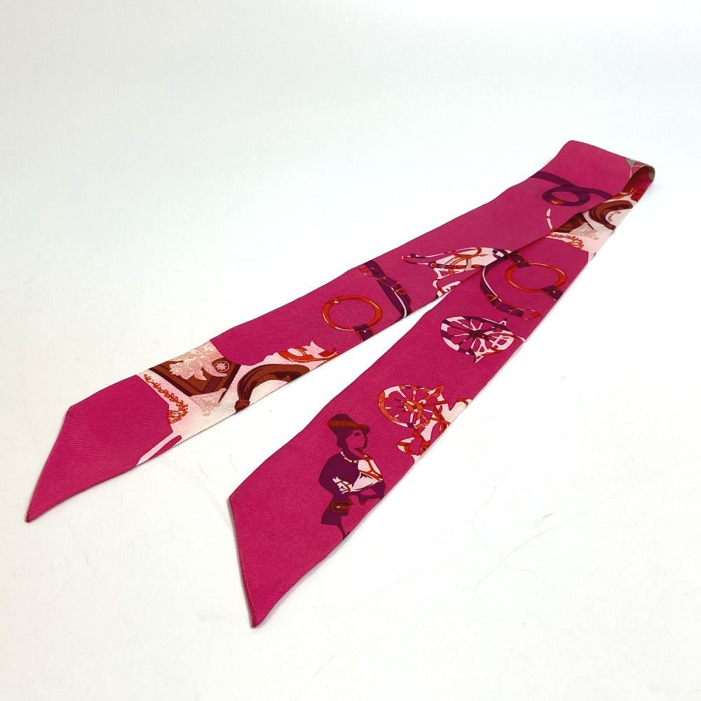HERMES scarf silk pink Fashion Accessories Overall handle Women Used | AlmaBagz