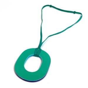 HERMES Necklace lacquer Green type x Purple type Ism Pigman GM Women Used | AlmaBagz