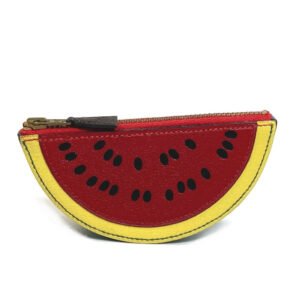 HERMES Coin case leather red x yellow x green watermelon unisex(Unisex) Used | AlmaBagz