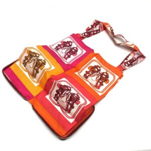 HERMES Tote Bag Buffel Skipper / Silk Red silky pop handbag Brides de Gala Women Used | AlmaBagz