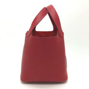 HERMES Handbag Taurillon Clemence Red Picotan Lock PM 18 Women Used | AlmaBagz