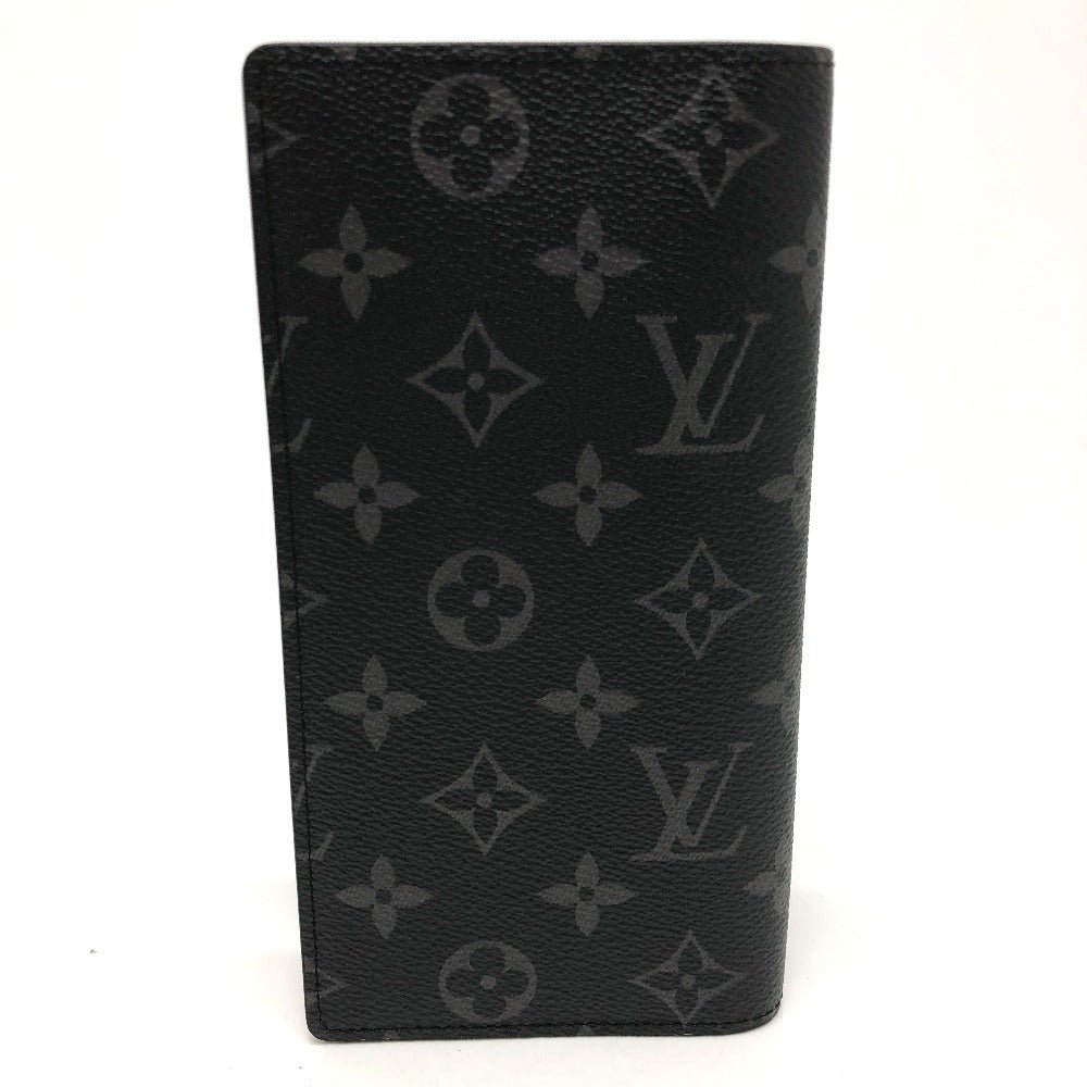 LOUIS VUITTON Long Wallet Purse M80931 Monogram Eclipse Canvas black Monogram Eclipse Portefeuille Braza mens Used | AlmaBagz
