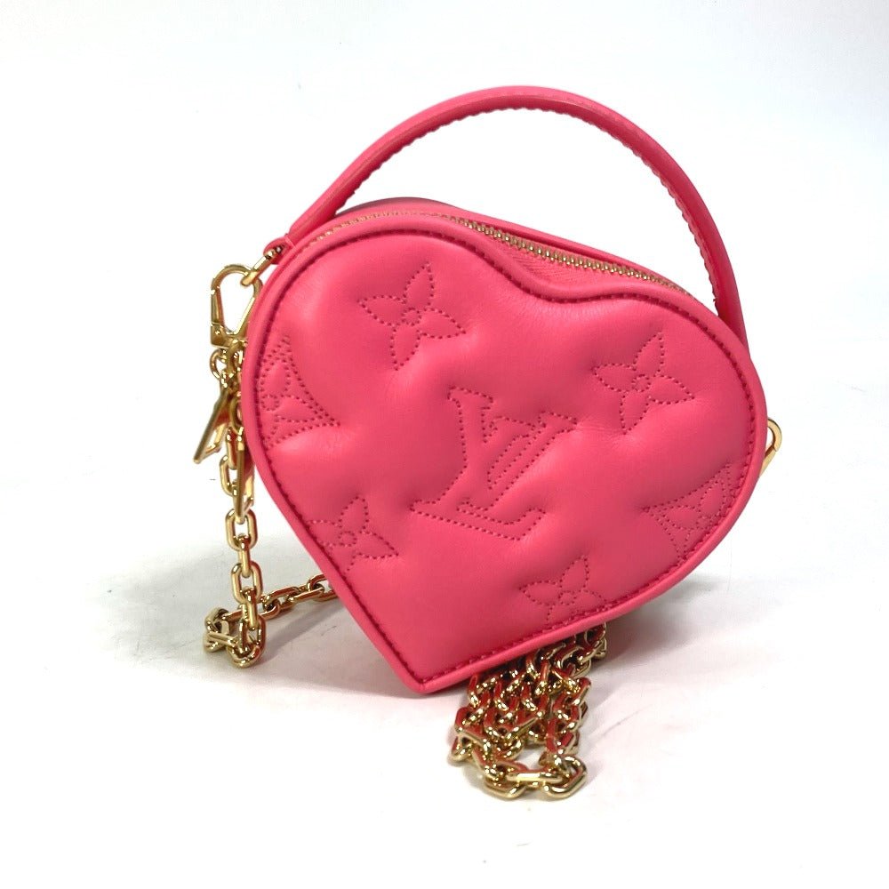 LOUIS VUITTON Shoulder Bag M81893 leather pink Monogram Bubblegram pop my heart pouch Women Used | AlmaBagz - Image 17
