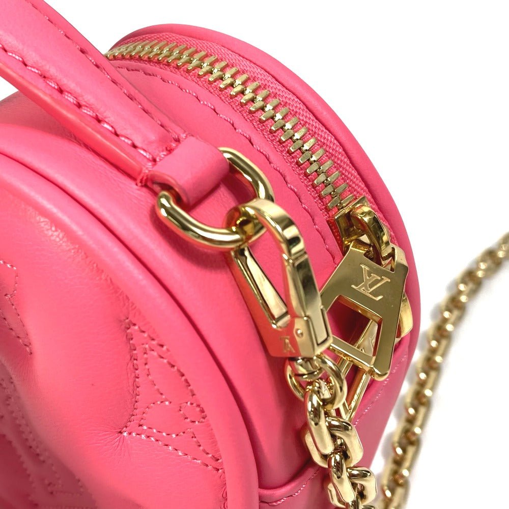 LOUIS VUITTON Shoulder Bag M81893 leather pink Monogram Bubblegram pop my heart pouch Women Used | AlmaBagz - Image 9
