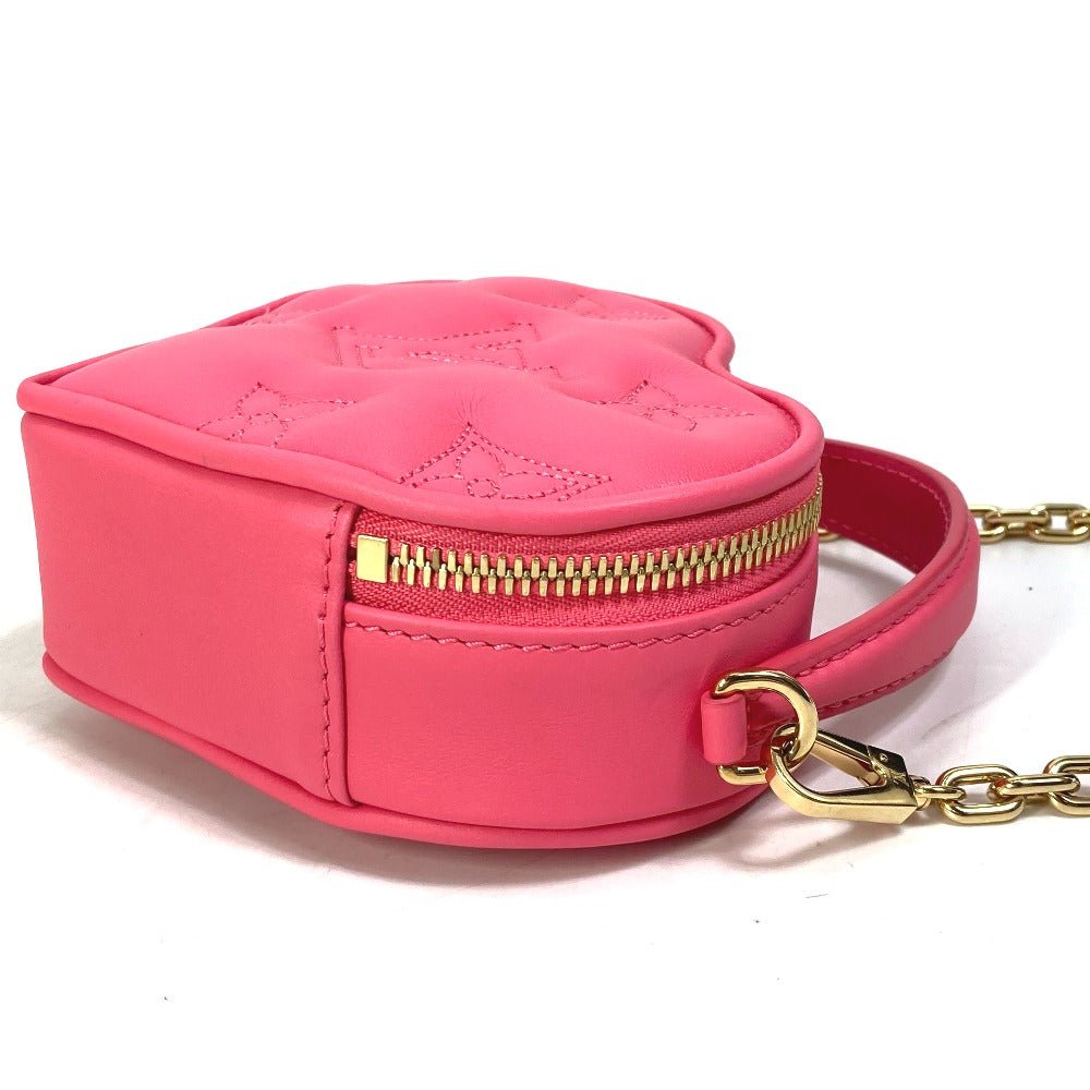 LOUIS VUITTON Shoulder Bag M81893 leather pink Monogram Bubblegram pop my heart pouch Women Used | AlmaBagz - Image 11