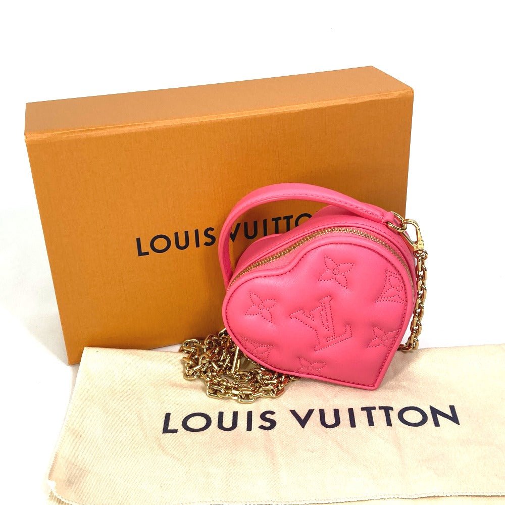 LOUIS VUITTON Shoulder Bag M81893 leather pink Monogram Bubblegram pop my heart pouch Women Used | AlmaBagz - Image 16