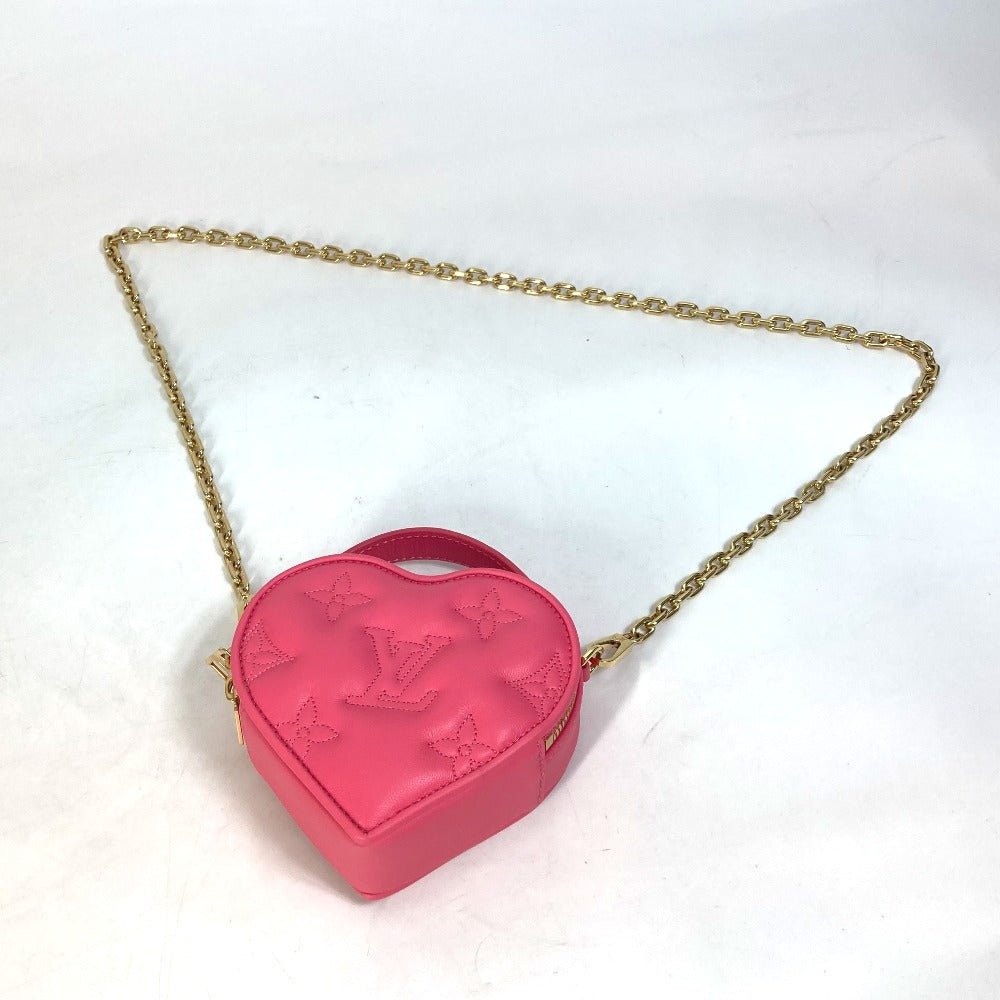 LOUIS VUITTON Shoulder Bag M81893 leather pink Monogram Bubblegram pop my heart pouch Women Used | AlmaBagz - Image 3