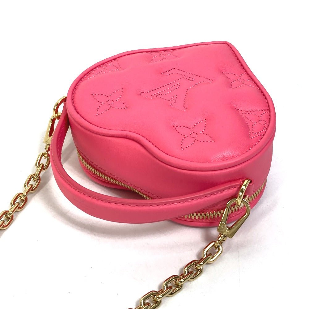 LOUIS VUITTON Shoulder Bag M81893 leather pink Monogram Bubblegram pop my heart pouch Women Used | AlmaBagz - Image 5