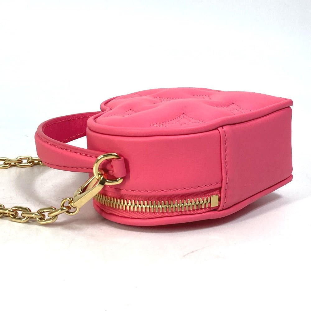 LOUIS VUITTON Shoulder Bag M81893 leather pink Monogram Bubblegram pop my heart pouch Women Used | AlmaBagz - Image 7