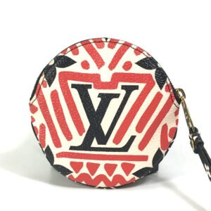 LOUIS VUITTON Coin case M69505 Monogram canvas Red x white x black LV Clafoutis Portonet Ron Women Used | AlmaBagz