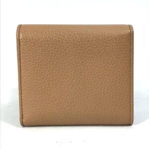 GUCCI Trifold wallet 598207 leather beige Interlocking G Compact wallet Women Secondhand | AlmaBagz