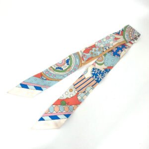 HERMES scarf silk multicolor Les Murmures de la Fort Women Used | AlmaBagz