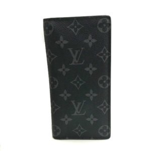 LOUIS VUITTON Long Wallet Purse M61697 Monogram Eclipse Canvas black Monogram Eclipse Portefeuille Braza mens Used | AlmaBagz