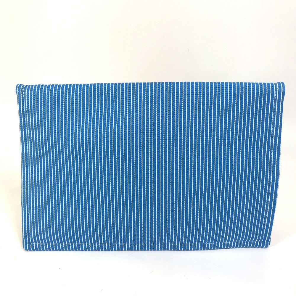 HERMES Pouch cotton blue flat Western Company GM | AlmaBagz