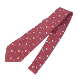 HERMES tie silk Bordeauxtype Moon Overall handle | AlmaBagz