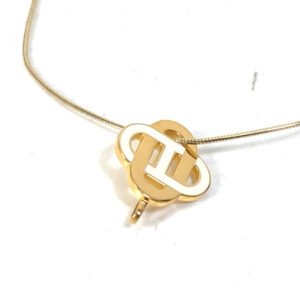 HERMES Necklace SV925 gold Chene Dunkle Isatis to Saint Colori Women Used | AlmaBagz