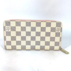 LOUIS VUITTON Long Wallet Purse N63503 Damier Azur Canvas white Damier Azur Zippy wallet Women Used | AlmaBagz