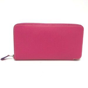 HERMES Long Wallet Purse Epsom pink Azap long silk in Women Used | AlmaBagz