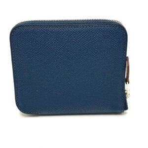 HERMES Coin case Epsom Navy Azap silk in compact Women Used | AlmaBagz