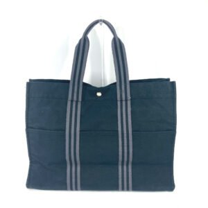 HERMES Tote Bag canvas black Fool Toe GM | AlmaBagz