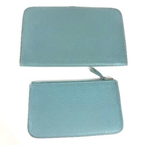 HERMES Long Wallet Purse Togo blue Long wallet Dogon Duo GM Women Used | AlmaBagz