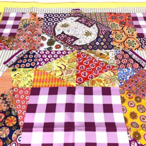 HERMES scarf silk Yellow x multicolor Carre 90 LArt du Sarasa Sarasa Art Women Used | AlmaBagz