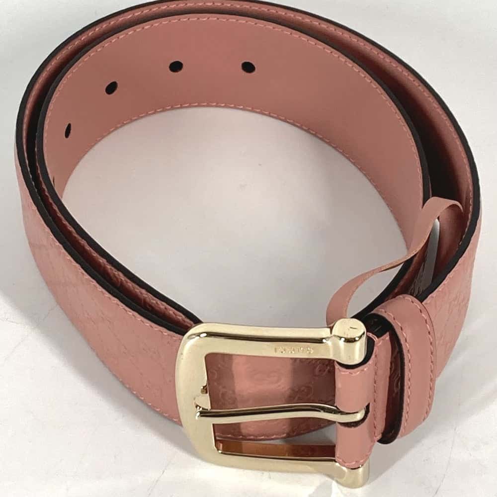 GUCCI belt 281548 leather pink Micro Gucci Shima GG Women 70 Used | AlmaBagz