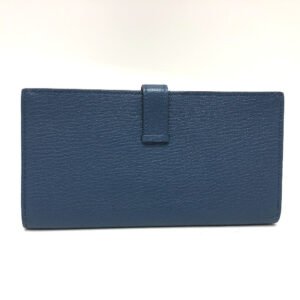 HERMES Long Wallet Purse Shave blue Long wallet Beansufla Women Used | AlmaBagz