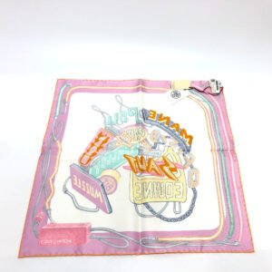 HERMES scarf silk multicolor Chevaloscope Neon Chevaloscope Neon Carre45 Women Used | AlmaBagz