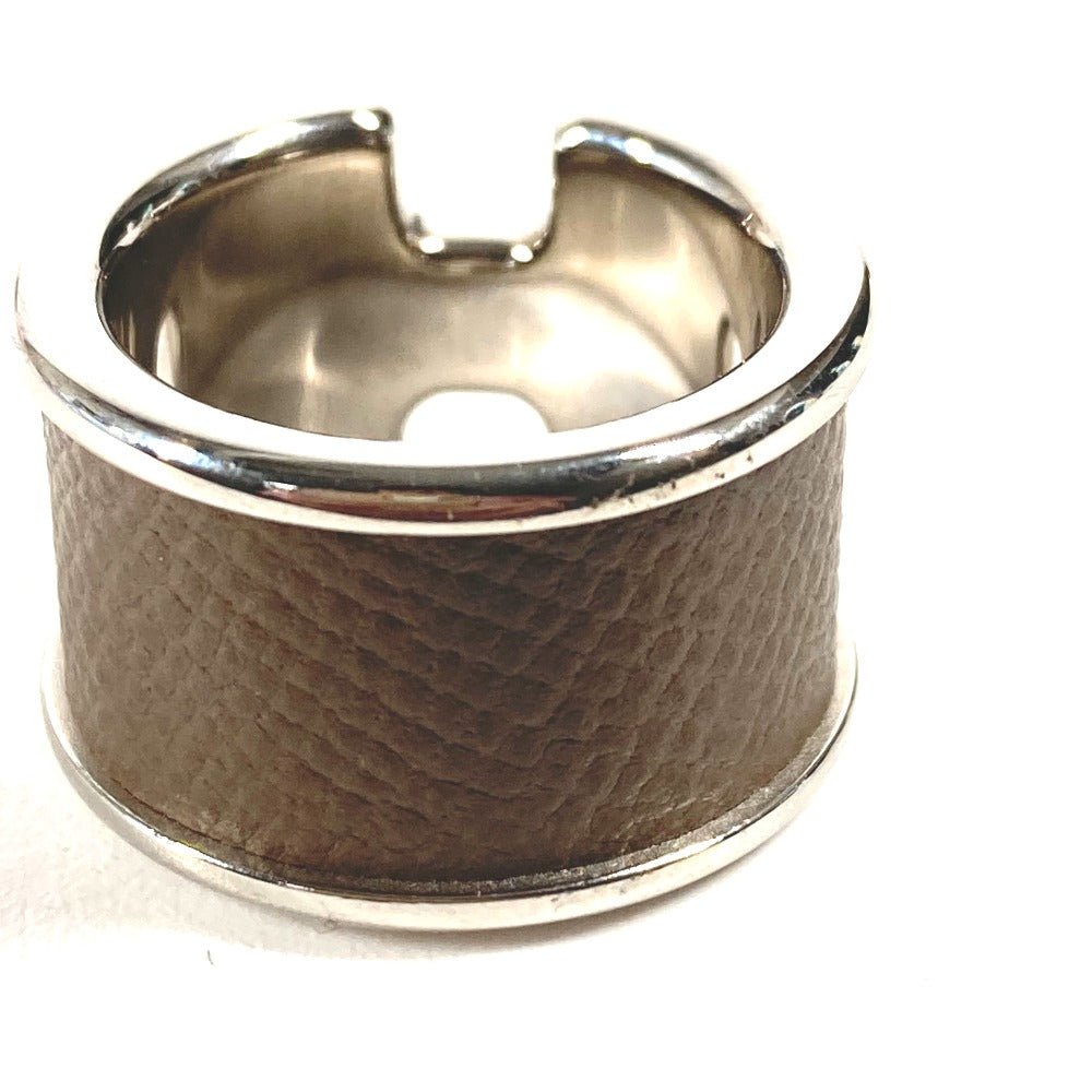 HERMES Ring leather gray Olympe Women XS Used | AlmaBagz