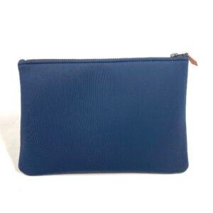 HERMES Pouch polyamide Navy Flat pouch Neoban Pouch MM Women Used | AlmaBagz
