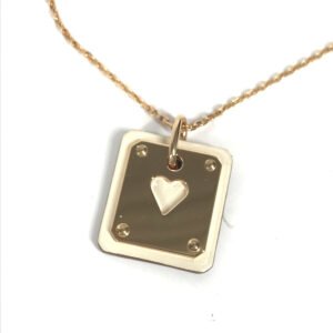 HERMES Necklace Metal, Leather White x Pink Gold Accessories Asdu Cool PM Women Used | AlmaBagz