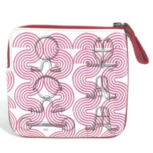 HERMES Pouch leather pink Carre pocket Women Used | AlmaBagz