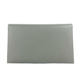 HERMES Long Wallet Purse Evercolor gray RMS Tutankhamun Women Used | AlmaBagz