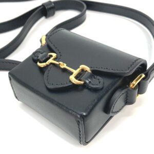 GUCCI Shoulder Bag 658611 leather black Shoulder Bag Crossbody Horsebit 1955(Unisex) Used | AlmaBagz