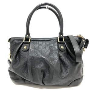 GUCCI Handbag 247902 leather black Guccisima Sukey Women Secondhand | AlmaBagz