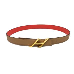 HERMES belt Swift, Epsom Brown x Orange type Constance Belt Buckle HDN Women 75 Used | AlmaBagz