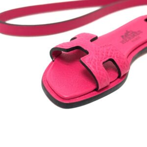 HERMES charm Epsom pink Sandals Oran Nano Monochrome Women Used | AlmaBagz