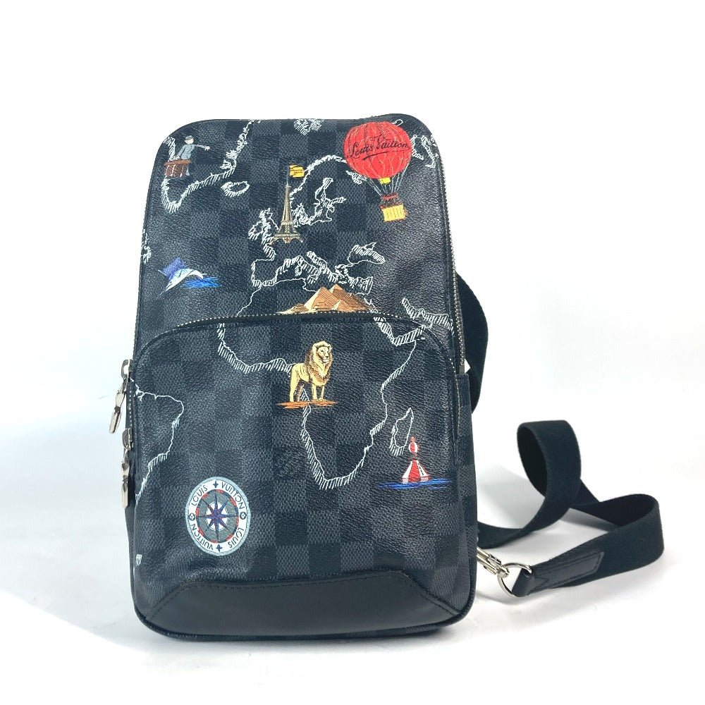 LOUIS VUITTON Shoulder Bag N40237 Damier Grafitto Canvas Black x gray Damier Grafitte Avenue sling bag | AlmaBagz - Image 17