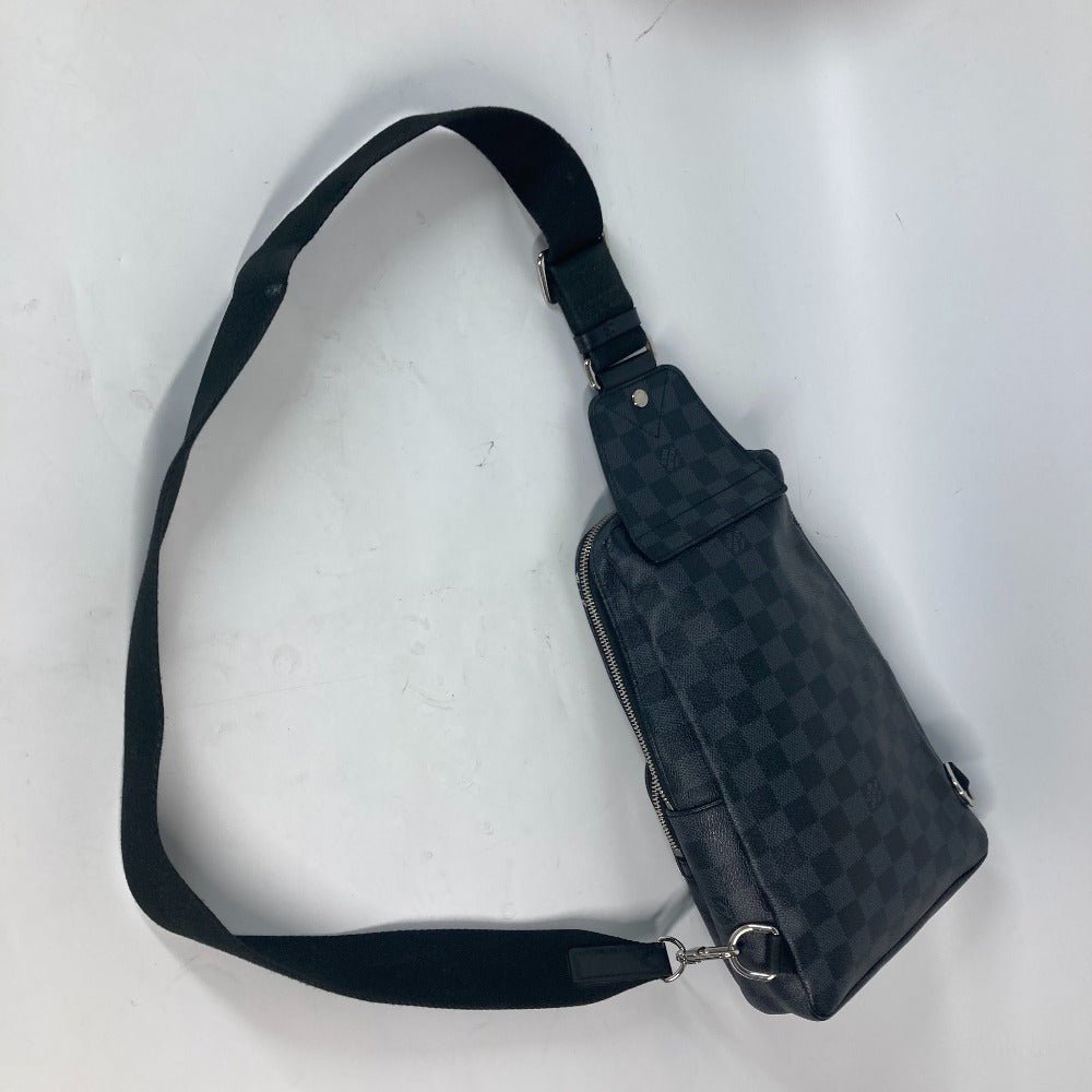 LOUIS VUITTON Shoulder Bag N40237 Damier Grafitto Canvas Black x gray Damier Grafitte Avenue sling bag | AlmaBagz - Image 11