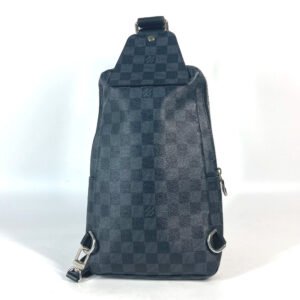 LOUIS VUITTON Shoulder Bag N40237 Damier Grafitto Canvas Black x gray Damier Grafitte Avenue sling bag | AlmaBagz