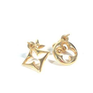 LOUIS VUITTON Pierce M00770 Gold Plated gold Monogram Pierce・LV Flowergram | AlmaBagz