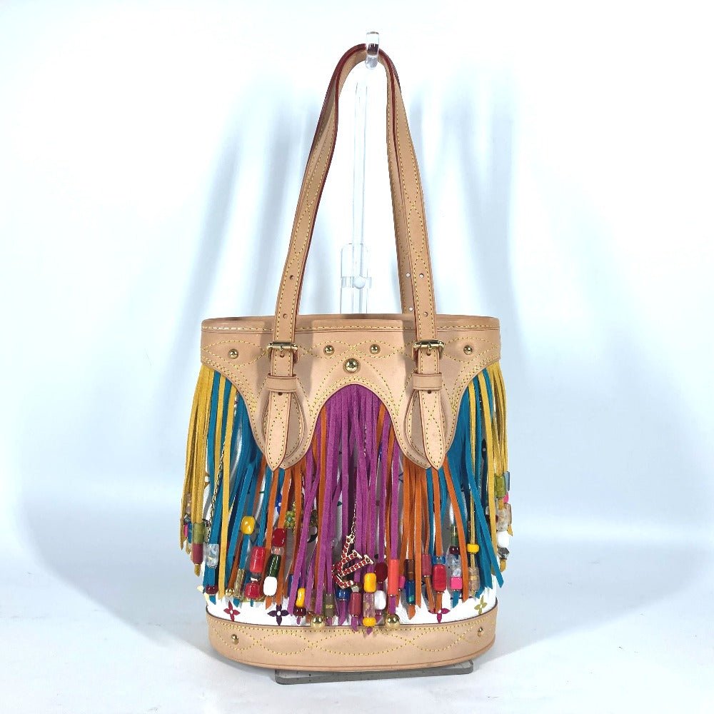 LOUIS VUITTON Shoulder Bag M40109 Monogram multicolor canvas white Monogram multicolor Bucket Flange Women Used | AlmaBagz