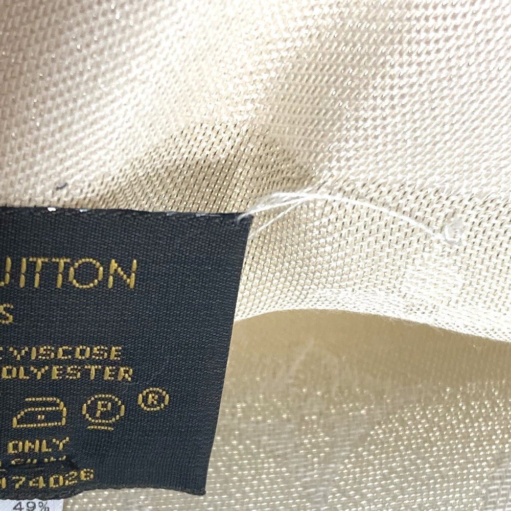 LOUIS VUITTON shawl M74026 Silk, Rayon white Monogram Shine Large scarf with glitter | AlmaBagz - Image 3