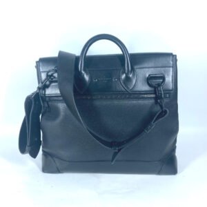LOUIS VUITTON Handbag M30339 Taiga Leather black Taiga rainbow Steamer PM mens Used | AlmaBagz